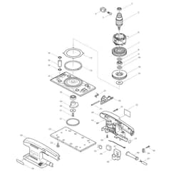Makita BO3700 - Finishing Sander - Power Tool Diagram