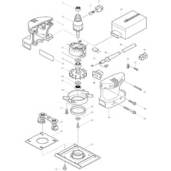 Makita BO4554 - Finishing Sander - Power Tool Diagram