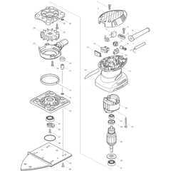 Makita BO4565 - Finishing Sander - Power Tool Diagram