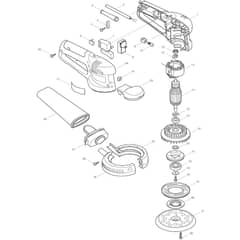 Makita BO5021 - 125mm Random Orbit Sander - Power Tool Diagram