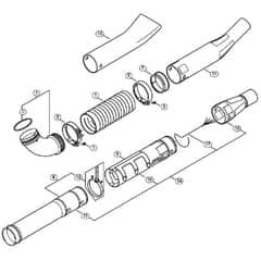 Genuine Stihl BR430 / K - Pleated hose, Blower tube