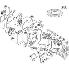 Genuine Stihl BR450 C-EF / F - Spacer flange, Air filter