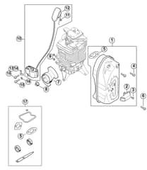Genuine Stihl BR550 / B - Muffler, Ignition system