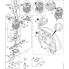 Stihl BR600 - Engine 02 - Parts Diagram
