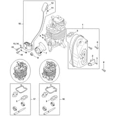 Genuine Stihl BR600 / B - Muffler, Ignition system