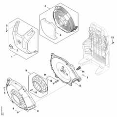 Stihl BRA500.0 - Fan Housing, Shroud - Parts Diagram