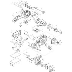 Makita BS001G - 76mm Cordless Belt Sander - Power Tool Diagram