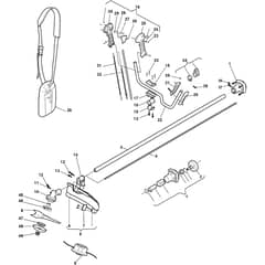BS 35 D - 2012-2013 - 286221004/12 - Castel Garden Brushcutter Handle Transmission Diagram