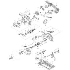 Makita BSS610 - Cordless Circular Saw 165mm - Power Tool Diagram