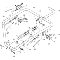 BTR 550 D - Bertolini Transporter Control box (Handle-bar) Diagram