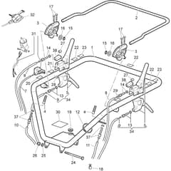 BTR 550 D (HYDRO) - Bertolini Transporter Control box (Handle-bar) Diagram