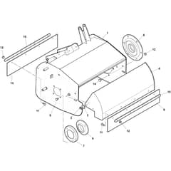 BTS 50 (K800H) - Bertolini Flail Mower Bonnet (Rotor) Diagram