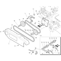 BTS 50 (K800H) - Bertolini Flail Mower Transmission 01 Diagram