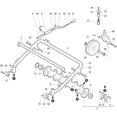 BTS 65 (K1100 H) - Bertolini Flail Mower Cutting unit (Rotor) Diagram