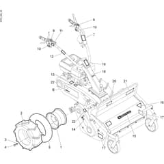 BTS 65 (K1100 H) - Bertolini Flail Mower Driving wheel Diagram