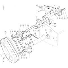 BTS 65 (K1100 H) - Bertolini Flail Mower Transmission 02 Diagram