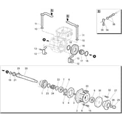 BTS 80 - 2025 - Bertolini Flail Mower Speed gears of the gearbox Diagram