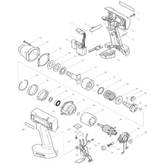 Makita BTW151 - Cordless Impact Wrench - Power Tool Diagram