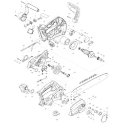 Makita BUC250 - 250mm Cordless Chain Saw - Power Tool Diagram