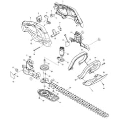 Makita BUH521 - 520mm Cordless Hedge Trimmer - Power Tool Diagram