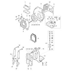BV 163 - Oleo-Mac Blower Deck and fan assy Diagram