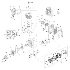 BV 163 - Oleo-Mac Blower Starter assy and engine (from 01-2024) Diagram