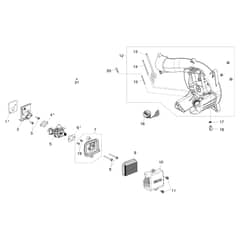 BV 250 - Oleo-Mac Blower Tank and air filter Diagram