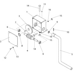 Belle BWE 150-200-250 - Crank Handle Assembly ((BWE-250K-250KJ) Up To August 2010)