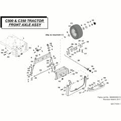 Countax C350H - From 01-01-2011 To 31-12-2011 - 1 Front Axle