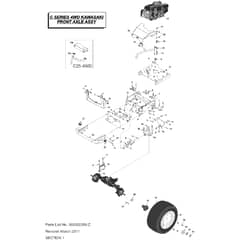 Countax C600 4Wd Kawasaki Engine - From 01-01-2011 To 01-12-2013 - 1 Front Axle
