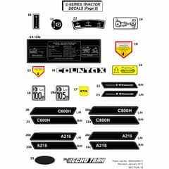 Countax C600H Kawasaki Engine - From 01-01-2011 To 31-12-2013 - 12 Decals