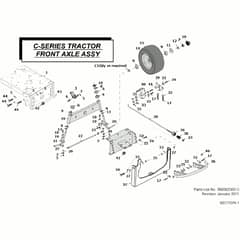 Countax C600H Kawasaki Engine - From 01-01-2011 To 31-12-2013 - 1 Front Axle Assy