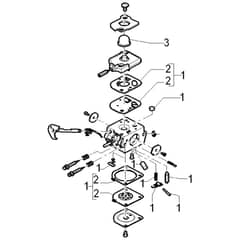 McCulloch CABRIO PLUS 257 B - 2007-01 - Carburettor (1) Parts Diagram