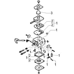 McCulloch CABRIO PLUS 257 L - 2007-01 - Carburettor (2) Parts Diagram
