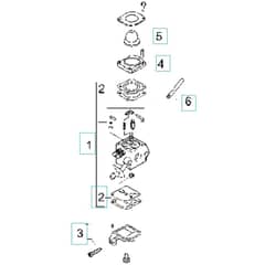 McCulloch CABRIO PLUS 347 B PREFIX 01 - 2007-01 - Carburettor (2) Parts Diagram