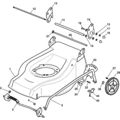CAL 484 W TR - 2008 - 291487023/R - Castel Garden Rotary Mower Deck and Height Adjusting Diagram
