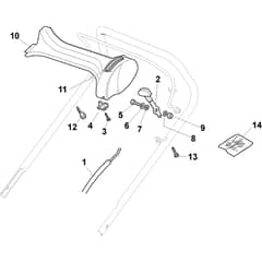 CAL 534 TR - 2007 - 291535893/TEL - Castel Garden Rotary Mower Dashboard Diagram