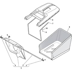 CAL 534 W TR - 2009 - 291537248/ZHG - Castel Garden Rotary Mower Grass Catcher Diagram