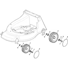 CASTEL PLUS - 2004 - 295504893/Y - Castel Garden Rotary Mower Wheels and Hub Caps Diagram