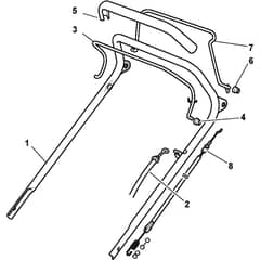 CASTEL PLUS - 2004 - 295506993/Y - Castel Garden Rotary Mower Handle Upper Part Diagram