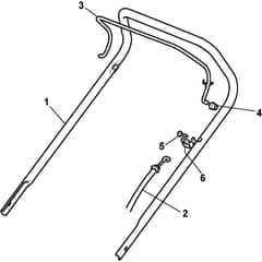 CG 414-G - 2006 - 293216043/Y - Castel Garden Rotary Mower Handle Upper Part Diagram