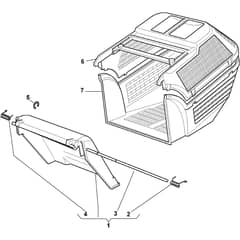 CG 414-T - 2005 - 293196016/05 - Castel Garden Rotary Mower Grass Catcher Diagram