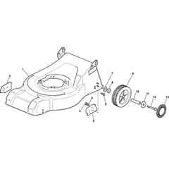 CG 414-T - 2002 - 293216016/02 - Castel Garden Rotary Mower Deck and Height Adjusting Diagram