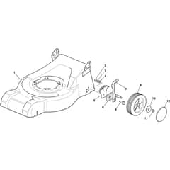 CG 414-T - 2005 - 293216016/GNT - Castel Garden Rotary Mower Deck and Height Adjusting Diagram
