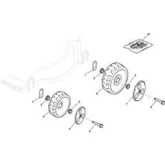 CG 434 - G - 2005 - 297430043/PL - Castel Garden Rotary Mower Wheels and Hub Caps Diagram
