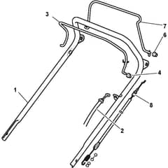 CG 448 TR - 2008 - 298506047/GI7 - Castel Garden Rotary Mower Handle Upper Part Diagram