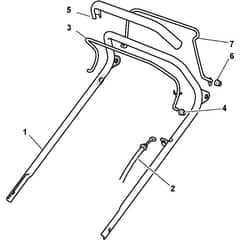 CG 464 TR-B - 2006 - 293616226/HEL - Castel Garden Rotary Mower Handle Upper Part Diagram