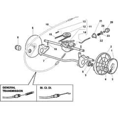 CG 464 TR-T - 2003 - 293596016/0P3 - Castel Garden Rotary Mower Transmission Diagram
