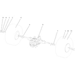 CHEYENNE 26 (KAWASAKI) - 2022 - Oleo-Mac Ride On Mower Rear axle Diagram