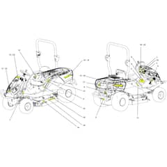 CHEYENNE (KAWASAKI) - 2017 - Oleo-Mac Ride On Mower Labels Diagram